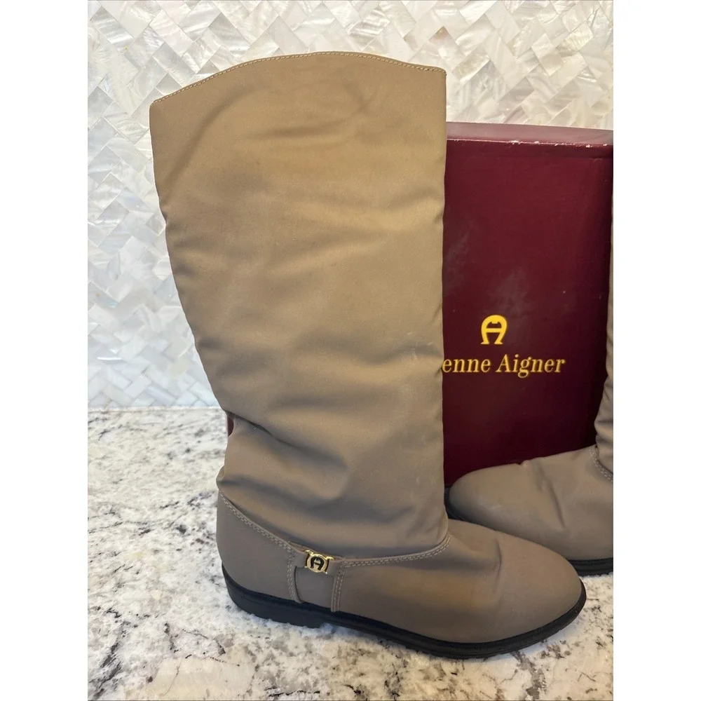 Etienne Aigner Storm 2 Women Winter Boots Taupe Size‎ 6M with box